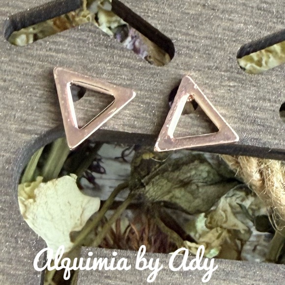 Rose Gold Stud Earrings - Picture 1 of 1